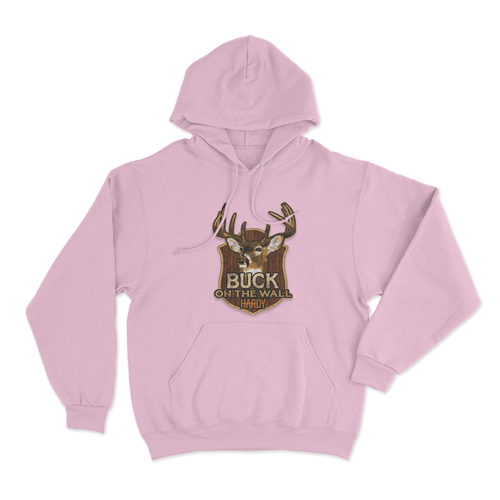 Buck On The Wall Unisex Hoodie Pink Buck On The Wall Unisex Hoodie Pink