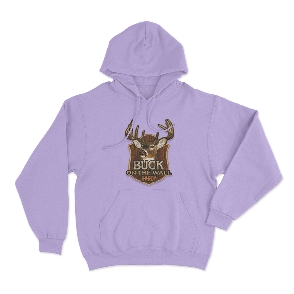 Buck On The Wall Unisex Hoodie Purple Buck On The Wall Unisex Hoodie Purple